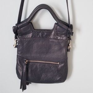 FOLEY & CORINNA Vintage Leather Navy Blue Bag